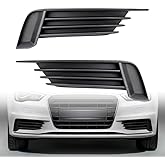 Astra Depot Compatible for 2013-2017 Audi A3 S3 Left Right Black Front Bumper Grille w/o Fog Light Hole AU1038141 AU1039141