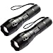 LED Flashlight - Wsiiroon 1600 Lumen XML-T6 Handhold Flashlight-Portable, Zoomable, Waterproof, Super Brightness with 5 Light Modes for Indoor and Outdoor Use, 2 pack (Batteries Not Included)