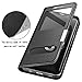 Make Mate Samsung Galaxy S8 Plus Case Ultra Thin Flip Genuine Leather Samsung Galaxy S8 Plus Cover Case Window View Stand Feature Magnet Closure Phone Case for Samsung Galaxy S8 Plus (Black)