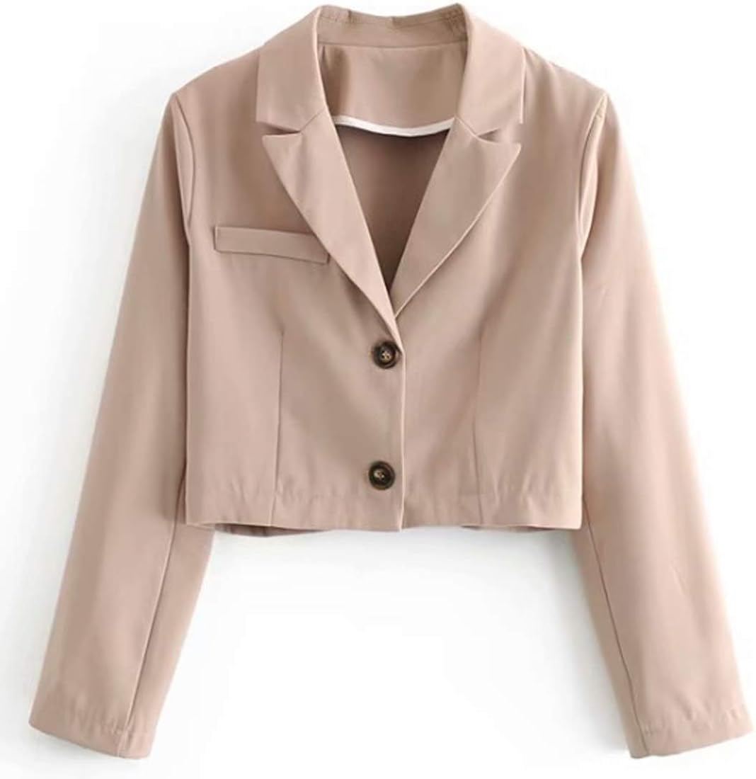 ZOSYNS Women's Short Suit Jacket Spring Retro Fashion War Thin Suit