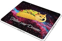 Smooffly Gaming Mouse Pad Custom,Doge in Taco