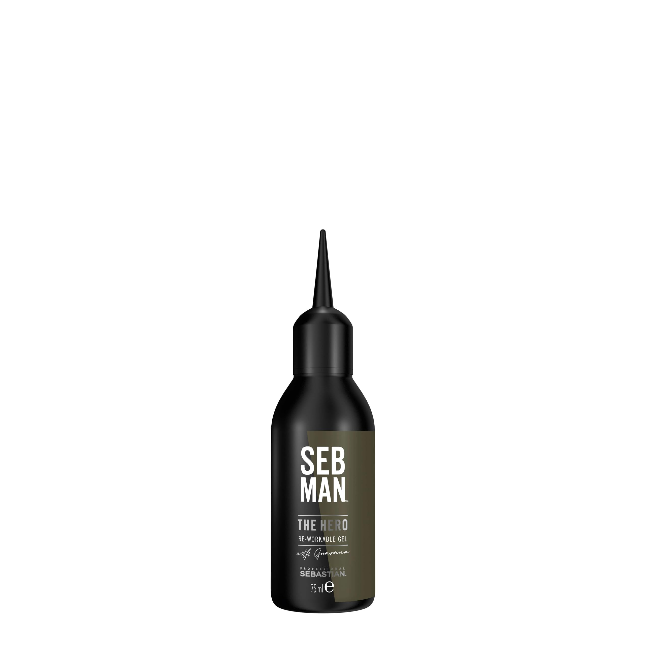 Seb Man The Hero – Remodellierbares Haargel & Pomade, Haargel Herren für fast jeden Haartypen, Pflegendes Haargel mit Guarana Extrakt, Sandelholz und Bergamotte, 75ml
