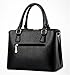 TianHengYi Womens Candy Colors Faux Leather Top-handle Handbag Shoulder Bag with Removable Long Strap Pink