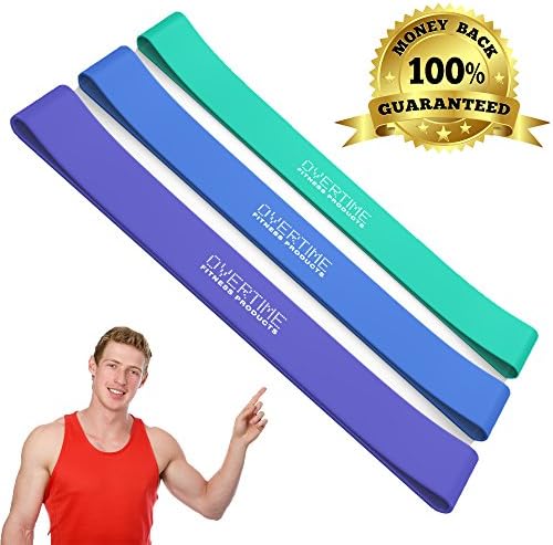 *Guaranteed* Most Durable Resistance Bands - Best Exercise Bands Set - Fitness Bands for Legs, Arms, Core - Free Resistance Band Workout Designed By Overtime Fitness