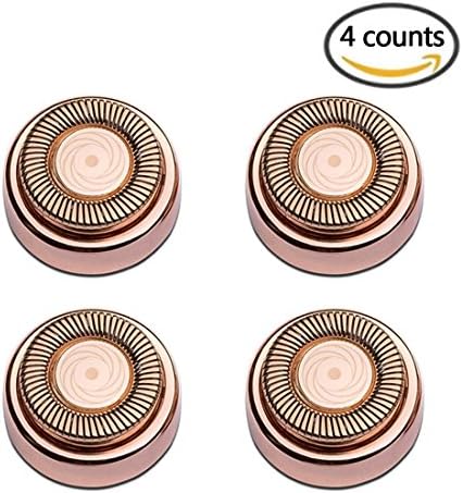 Hair Remover Replacement Heads for Finishing Touches Flawless Women's Painless Hair Remover 18K Gold-Plated 4 Count