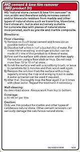 HG Natural Stone Cement & Lime Film Remover 1 Litre Acid Free view 4