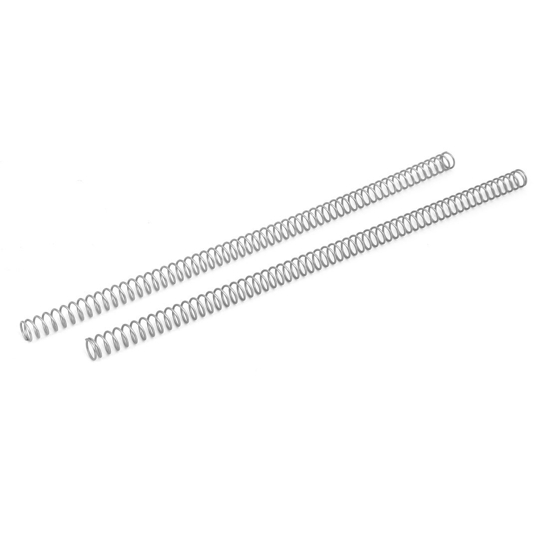 sourcingmap 1.2mmx12mmx305mm 304 Stainless Steel Compression Springs Silver Tone 2pcs