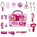 BUTEFO Kids Pretend Play Make up Kit, Fashion Play Set,Toys Kids Beauty Salon Set with Hairdryer Lipstick Mirror, Make-up Box