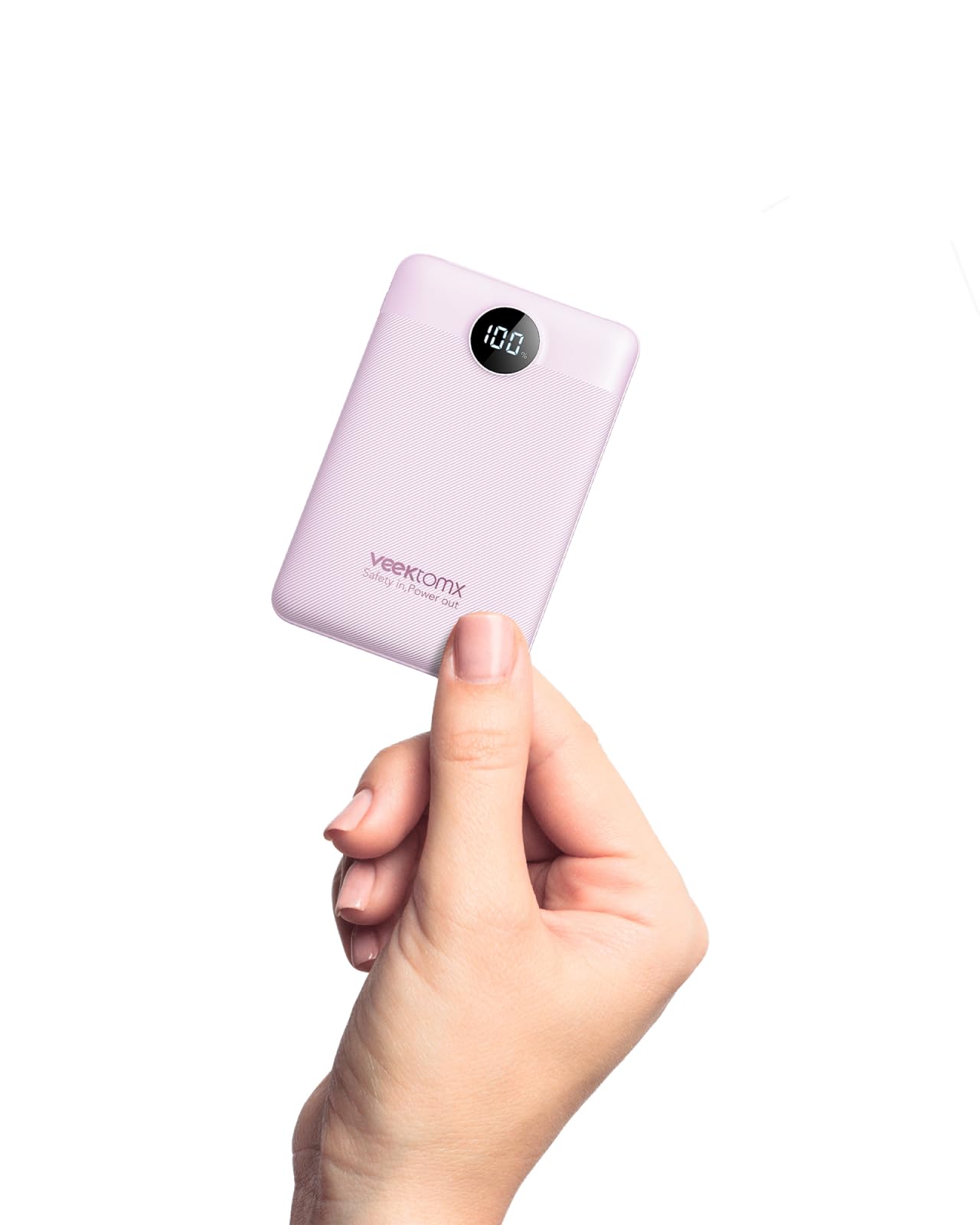 Photo 1 of VEEKTOMX Small Portable Charger, Mini Power Bank 10000mAh, PD 22.5W Fast Charging USB-C Battery Bank, Travel Essentials Dual Voltage External Portable Powerbank for iPhone/Samsung/Google Pixel, Purple
