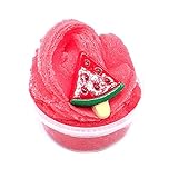 DIGOOD Fluffy Slime Sludge Toy Stress Relief Fruits Cloud Slime Toy Kids Adults Soft Stretchy Non-Sticky, 60ML (Red Watermelon)
