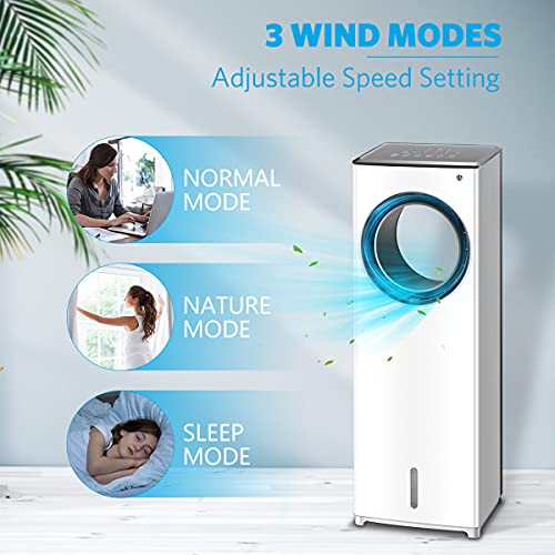 3 In 1 Evaporative Air Cooler Bladeless Tower Fan Instant Cool and