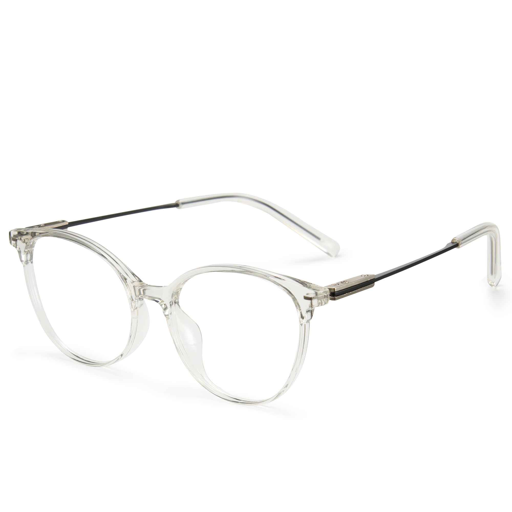 Cyxus Blue Light Filter Glasses Without Prescription Men Women Fashion Computer Protective Glasses Screen Glasses Gaming Glasses 8185, transparent, Medium