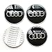 GANGJIANLAN 4X 65MM 2.56'' Auto Car Wheel Center Hub Cap Emblem Badge Decal Sticker for Audi