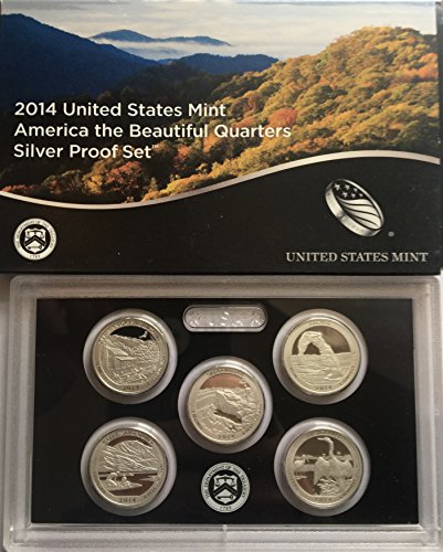 2014 s us silver proof set national parks quarters cameo proof, c…