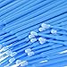 200pcs Eyelash Extension Microbrush Disposable Tattoo Makeup Brushes Cotton Swabs Stick with Plastic Handle, Blue