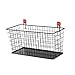 Rubbermaid Shed Accessory Large Wire Basket Holds up to 20 lbs, Black, Space Saving Shed Organization for Tools, Brushes, Cleaning Items, Sports Equipment