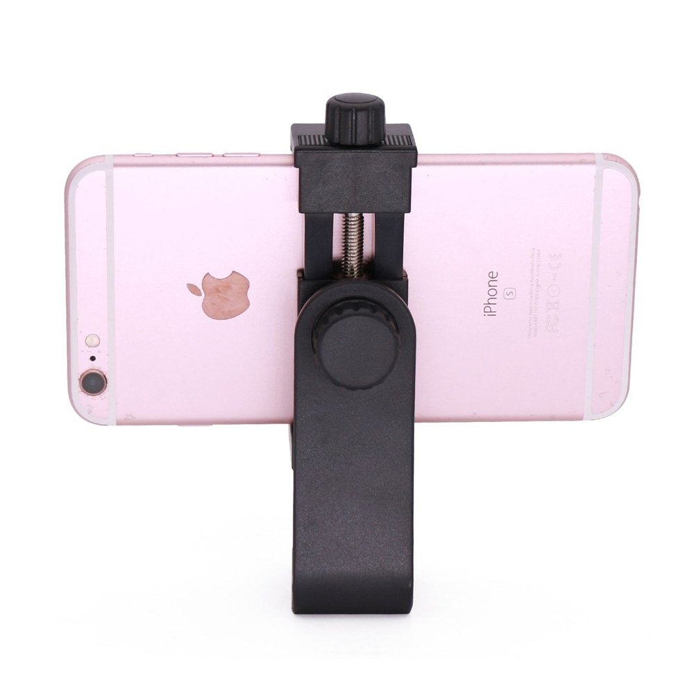 Cell Phone Tripod Mount ixaer adjustable Bracket Tripod Vertical Bracket Holder Adapter Phone Clip Adapter for iPhone Samsung Galaxy Nexus Use on 1/4 Tripod and More ( Black )
