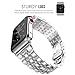 MoKo Compatible Band Replacement for Apple Watch 42mm 44mm Series 4/3/2/1, Stainless Steel Metal Replacement Smart Watch Strap Bracelet - Silver (Not Fit iWatch 38mm 40mm)