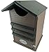 JCs Wildlife Green and Tan Ultimate Poly Screech Owl Nesting Box - Great for Saw-Whet Owls and Kestrels Too - Clean Out Door Makes Cleaning Easy