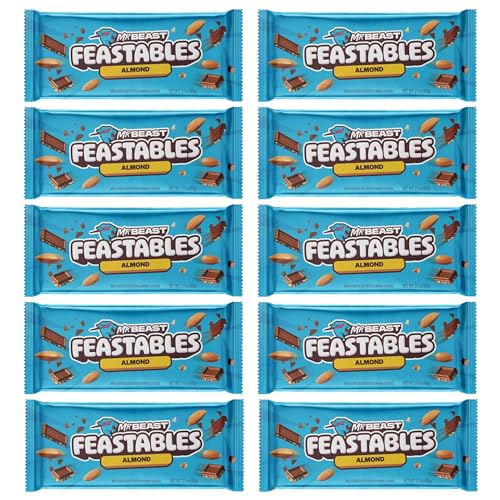 Feastables MrBeast Almond Chocolate Bar, 10 Count in Saudi Arabia ...