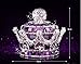 MINI-FACTORY 3D Bling Crystal Gemstone Diamond Purple Crown Design Refillable Glass Air Freshener Perfume Bottle for Car/Home/Office Decoration (Bottle Only, Perfume NOT Included)