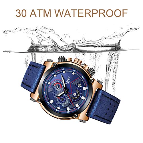 Relojes-Hombre-Relojes-de-Pulsera-Marea-Cronometro-Impermeable-Fecha-Calendario-Analogicos-Cuarzo-Relojes-de-Hombre-Deportivo-Casual-Clasicos-Multifuncion-con-Correa-de-Cuero