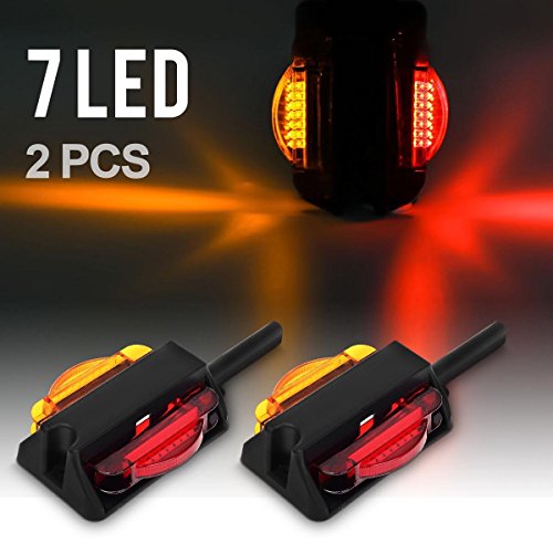 Partsam LED Trailer Fender Light Set – Dual Face LED Marker Clearance Lights Assembly