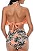 Heat Move Women Retro Flounce High Waisted Bikini Halter Neck Two Piece Swimsuit (Orange, XL)