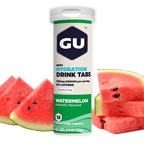 GU Hydration Electrolyte Drink Tablets, Watermelon, 8 Count