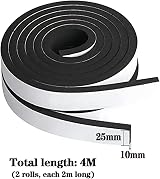 GUKOY Weather Stripping Self Adhesive Foam Tape 25mm x 10mm 4m Black view 2