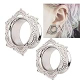 Hunputa 1 Pair Ultra Thin Copper Ear Tunnels Stretcher Plugs Expander Earskin Ear Gauges Piercing Jewelry (10mm)
