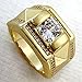 Ahappy-18k Gold filled MEN'S WEDDING ENGAGEMENT RING BAND R245 (9)