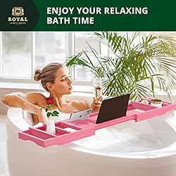 ROYAL CRAFT WOOD Luxury Bathtub Caddy Tray, 1 or 2