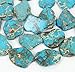 5pcs x Natural Turquoise Blue Sea Sediment Jasper Smooth Free Form Gemstone Nugget Loose Beads ~20-45mm #GX7