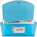 JAM PAPER Accordion Folders - 13 Pocket Plastic Expanding File - Check Size - 5 x 10 1/2 - Blue - Sold Individually