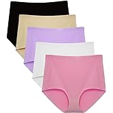 FallSweet No Show High Waist Briefs Underwear for Women Seamless Panties Multi Pack