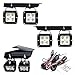iJDMTOY LED Pod Light Fog Lamp Kit For 2010-14 Ford SVT Raptor, Includes (4) 20W High Power White CREE LED Cubes, Foglight Location Mounting Brackets & On/Off Switch Wiring Kitthumb 1