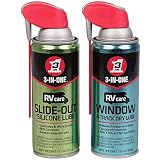3 in One RVcare Slide Out Silicone-11 Ounce and RV Care Window -Track Dry Lube