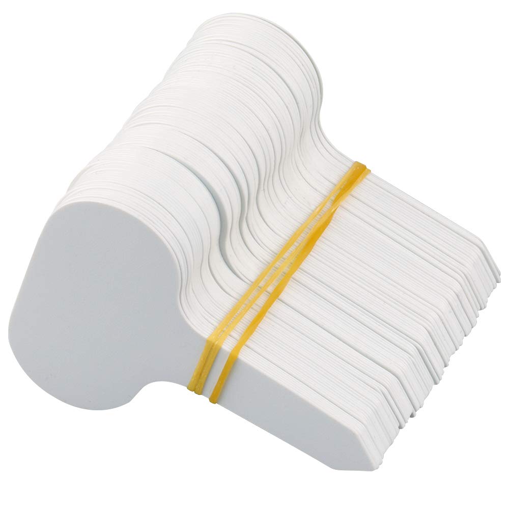 KINGLAKE 100Pcs Plant Labels White Garden Labels Tags Plastic Plant Markers for Herb Seedling Vegetables