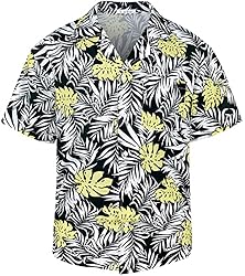AINIKO Men's Short Sleeve Hawaiian Shirt Quick Dry