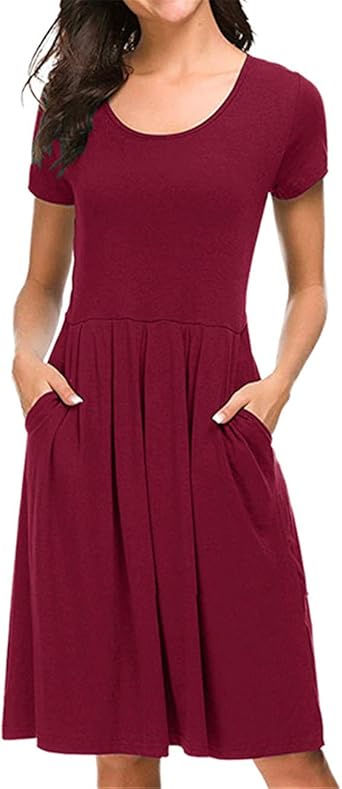 red long sleeve swing dress