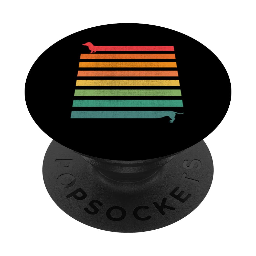 Dog Friend Vintage Retro Outfit, Best Friend Dog Dachshund PopSockets Swappable PopGrip