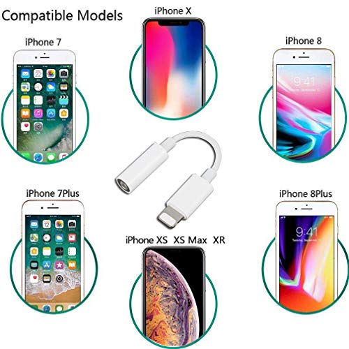 image for turelar Headphone Adapter for iPhone Adapter Jack Dongle Compatible wi