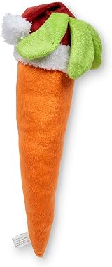 Petface Christmas Carrot Plush Dog Toy with Built-In Squeaker Large Pack of 1 view 2