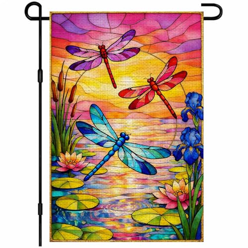 IVN Dragonfly Garden Flag 12x18 Inch Double Sided at Amazon