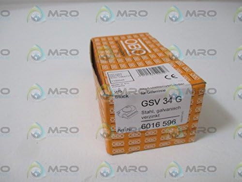 LOT OF 25 OBO BETTERMANN GSV 34 G (6016 596)STAHL, GALVANISHFACTORY SEALED