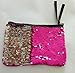 Sequin Makeup Bag Reversible Cosmetic Bag, Winmany Fashion Women Handbag Bling Glitter Evening Party Bag,Sparkling Shiny Clutch Handbag Wedding Bag Purse Wallet Pouch