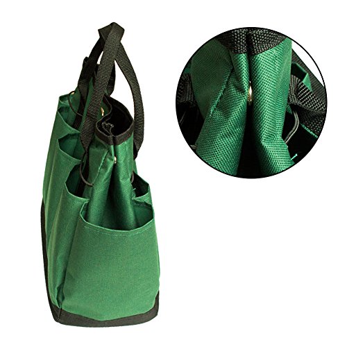 Bestmemories Garden Tool Totes Green Weeding Tools Carry Bags Multifunctional Handheld Garden Tool Totes Bucket Organizer Garden Tool Holders Storage Bags