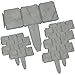 Evelots Interlocking Faux Stone Rock Border Flower bed Garden Edging - 10 Total