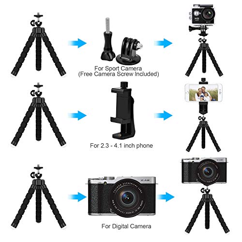 YOTOCversion Cell Phone Tripod, Premium Phone Tripod, Flexible Tripod with Wireless Remote Shutter, Compatible with iPhone/Android Samsung, Mini Tripod Stand Holder for Camera GoPro/Mobile Cell Phone